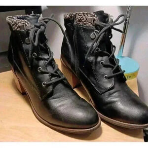 White Mountain (10M) Womens Ankle Black Tumbled Delroy‎ Booties